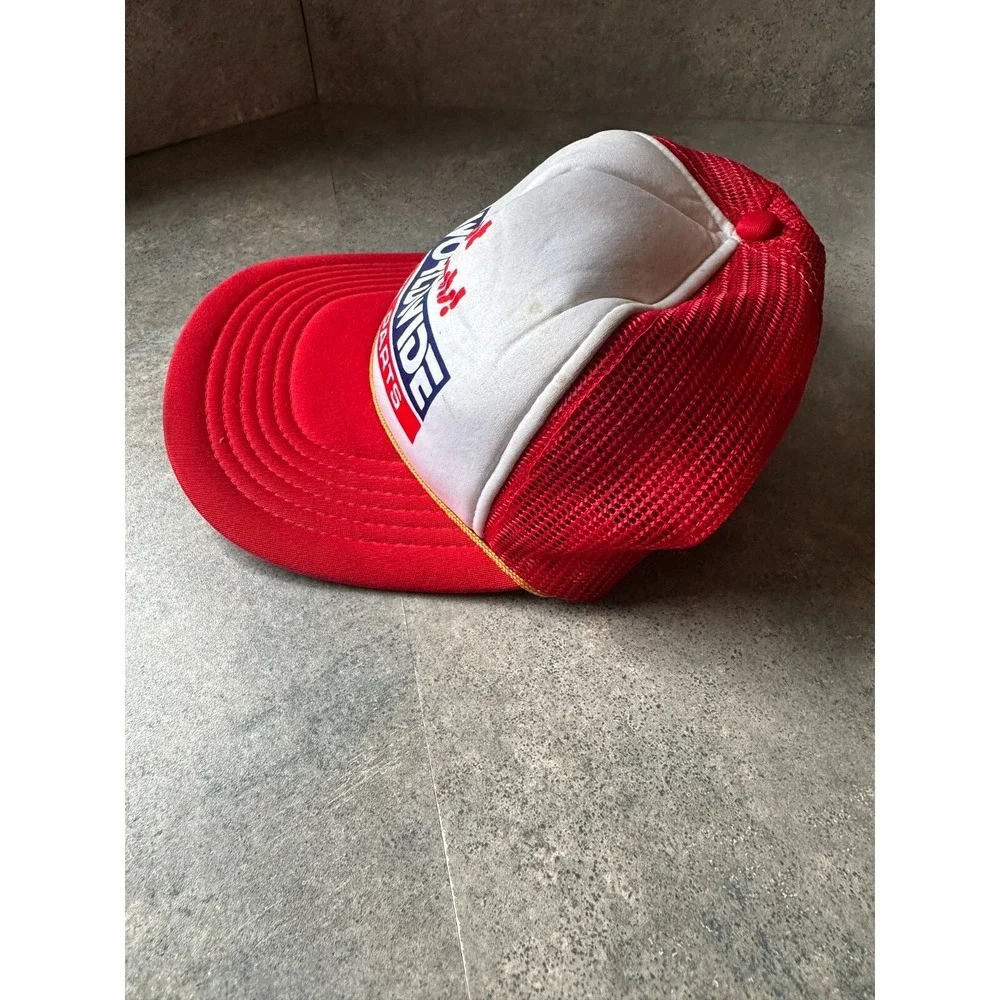 Vintage‎ Worldwide Auto 'Terrific Parts' Mesh Trucker Snapback Hat Rd Wh Blue